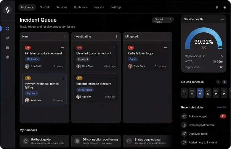 SLO monitoring platform interface, modernized in stages over six months